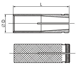 Анкер забивний (розпірний), сталевий М6/8*25