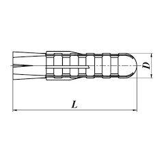 Дюбель розпірний КП (Обрій), Ø6*35