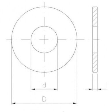 Шайба металева,  М8х35