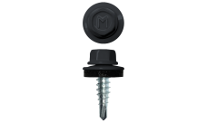 Саморіз із шестигр. головкою і буром по металу, 4.8*19 RAL (7024) "Графіт", DIN 7504 K