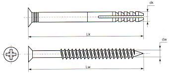 Дюбель із цвяхом "швидкий монтаж", потай (Обрій)  Ø 6*40