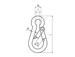 Карабін пожежний, DIN 5299C,  Ø 6*60 мм